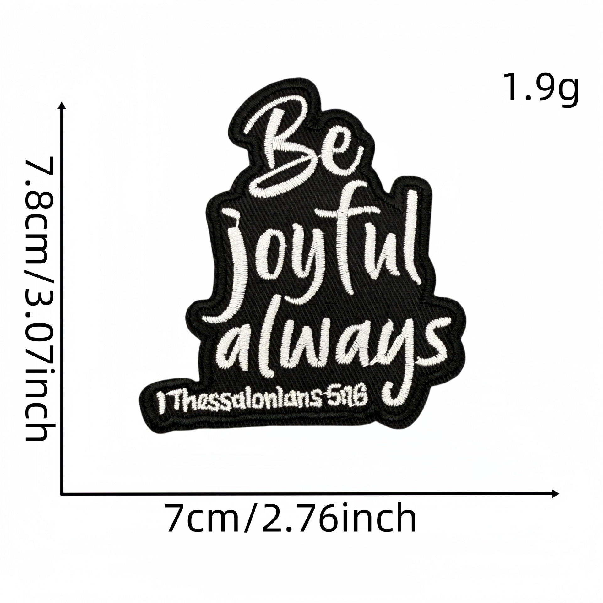 Wholesale Black and white English embroidered patch accessories